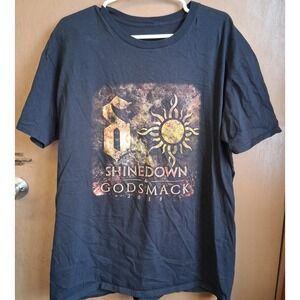2018 Godsmack & Shinedown Tour Graphic Tee  Double Sided Cut Tag 2XLish EUC
